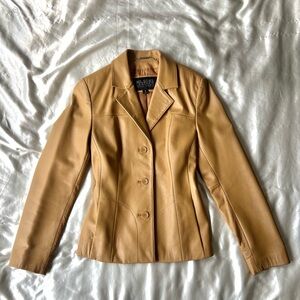 Vintage Wilsons Leather Camel Blazer Jacket – Women’s Small